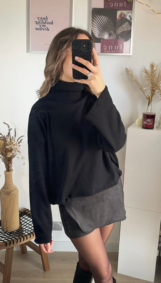 Pull oversize col roulé BRUNA